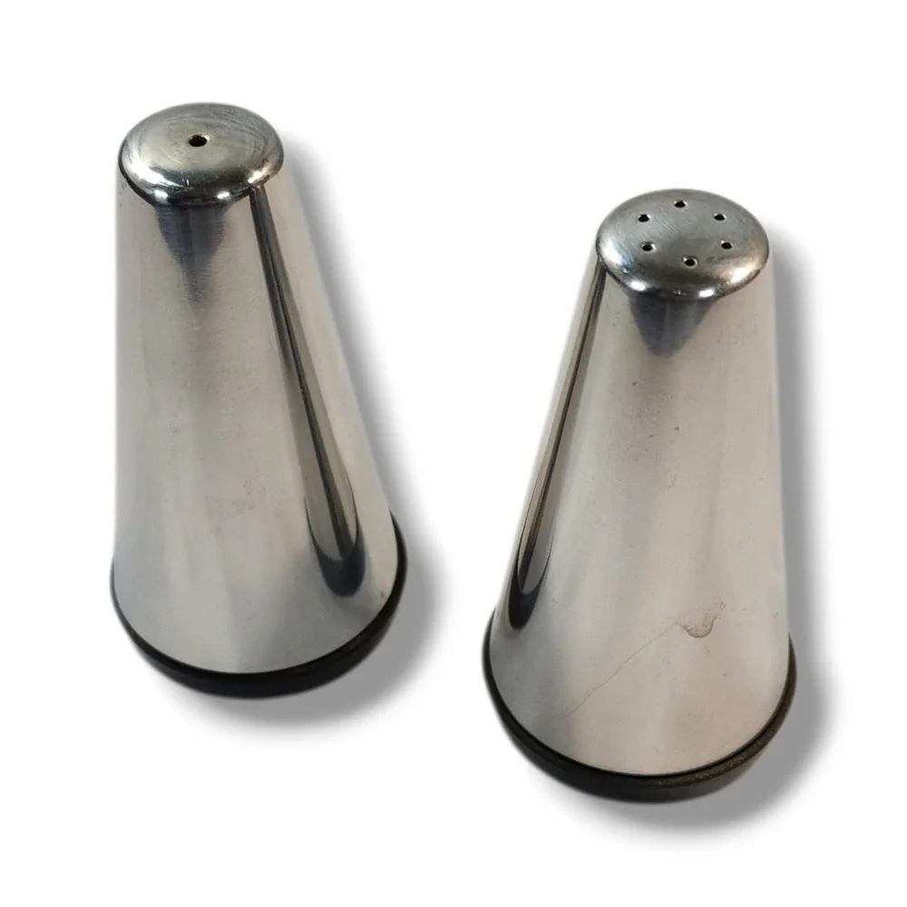 Alfra Italy 18/8 Stainless Steel Walker & Hall‎ England Salt and Pepper Shakers